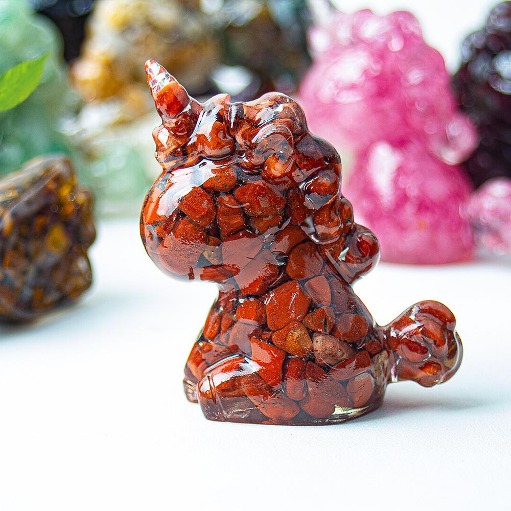 Unicorn Resin Figurine With Handcrafted Crystal Texture For Home Decor And Giftgiving