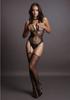 Le desir - Bodystocking with a combination of fishnet stockings S-XL