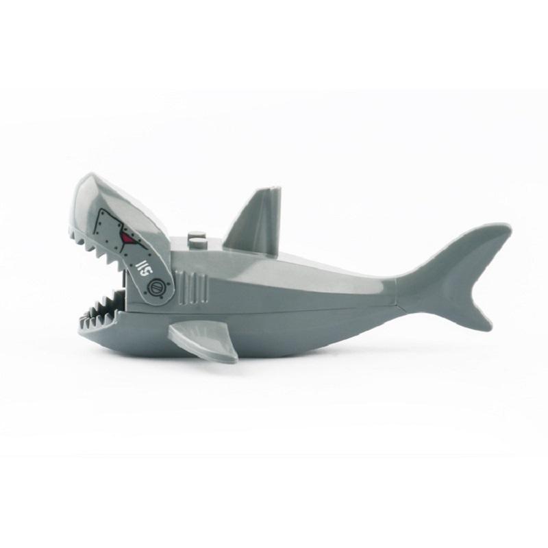 Sea World Animal Blue Shark Whale Sharks Model Blocks Toy For Children Mini Animals Figures Education Toys Compatible Building