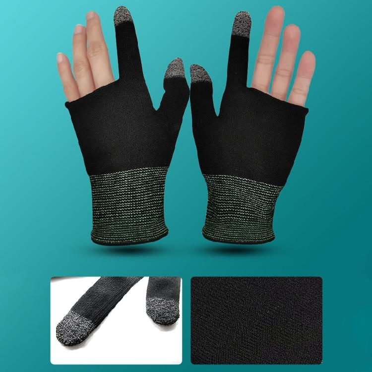 Two-finger Gaming Finger Sleeves Silver Fiber Anti-sweat Breathable Finger Case