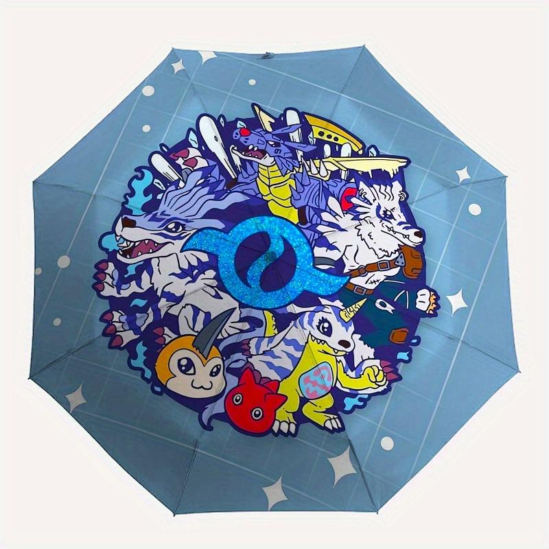 1pc Fantasy Creature Collage Umbrella with Plastic Handle,Suitable for All Seasons Home Travel Outdoor UmbrellaM1121