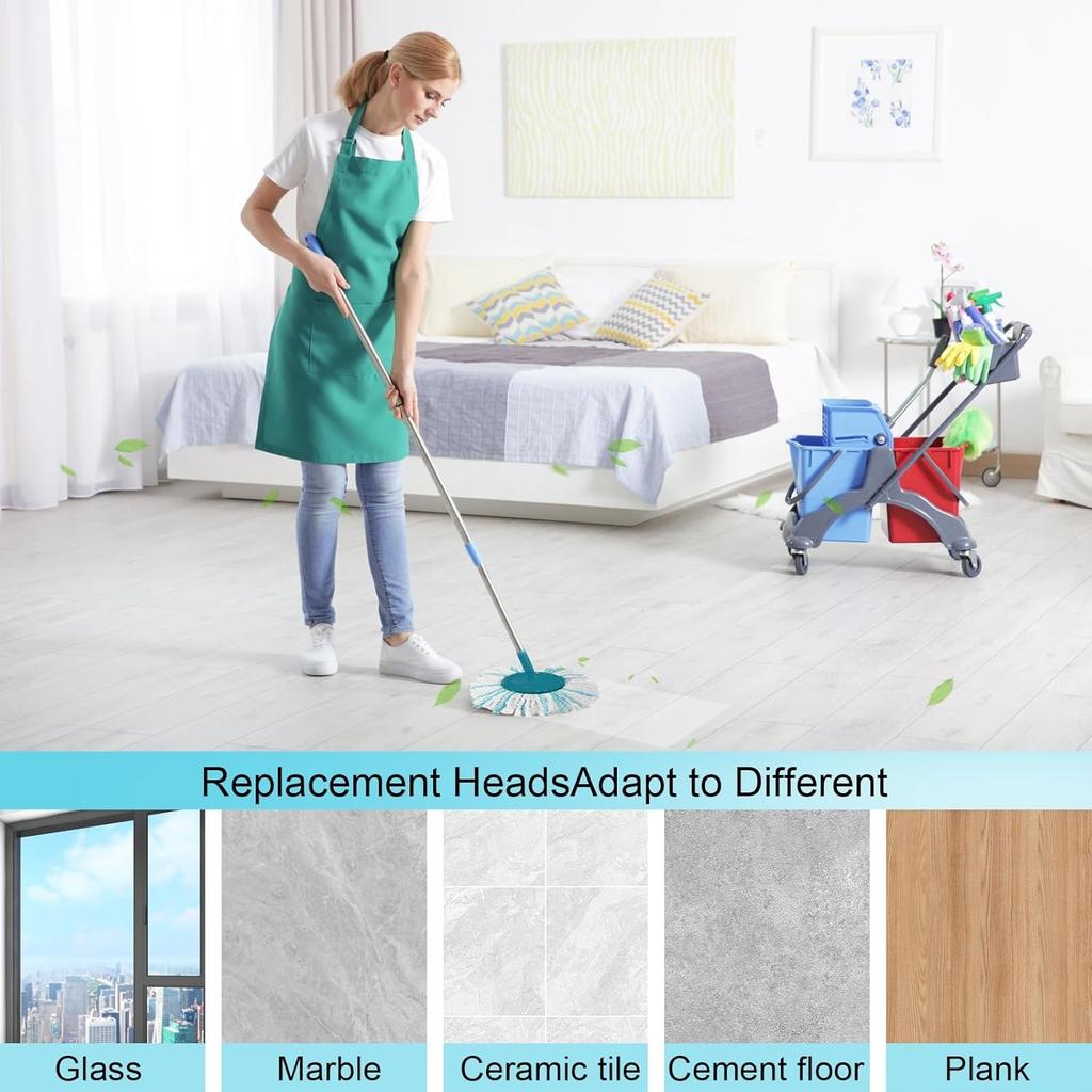 4 Pieces for Leifheit Clean Twist Disc Mop Micro Kit, Reusable Replacement Mop Head, Easy To Replace, Highly Absorbent, for All Floor Types