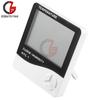 HTC-1 Digital Thermometer Hygrometer Clock Alarm/Alarm Calendar 5 Functions Large Screen Desktop Stand & Wall Mount White