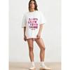 Übergroßes T-Shirt Schwarz Dont Care Dead Inside Grafikdruck Lässiges Streetwear-Oberteil für Damen