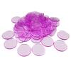100Pcs 19mm Bingo Chips Transparent Color Counting Math Game Counters Markers