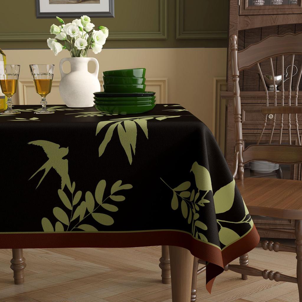 Dining Table Tablecloth Leave-In Oil-Proof, Waterproof And Anti-Scalding Rectangular Dining Table Cloth High-End Coffee Table Tablecloth Protective