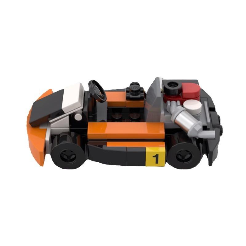 Mini Kart Building Block Racing Model Assembly Toy Ornament Compatible Small Particle Set