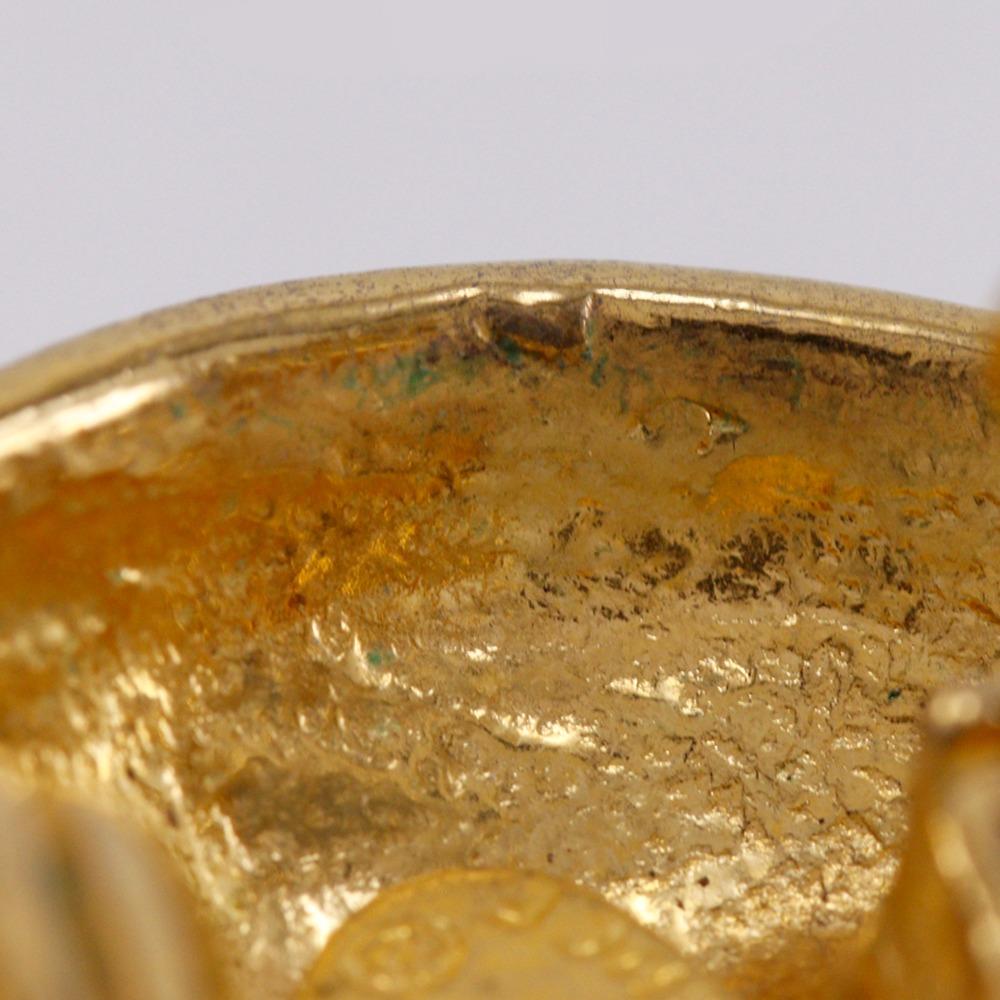 CHANEL COCO Mark Matelasse Earring vintage Plated Gold 23.6g Women Used