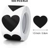 500pcs/roll Heart Stickers Roll Valentine's Day Love Shape Labels Removable for Craft Envelopes Boxes Gift Tags Bags Wedding