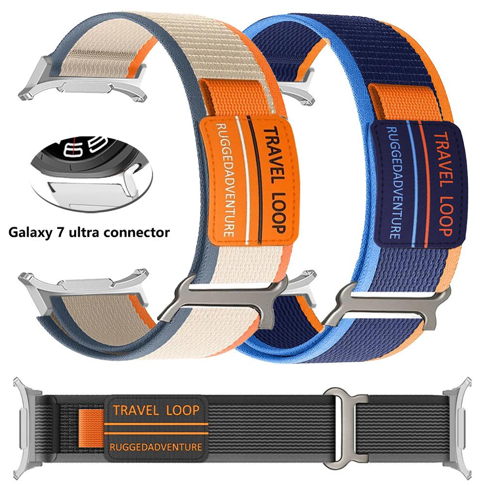 Nylon Travel Loop Strap For Samsung Galaxy Watch 7 Ultra Sport Band For Galaxy 7 47mm Ultra Bracelet