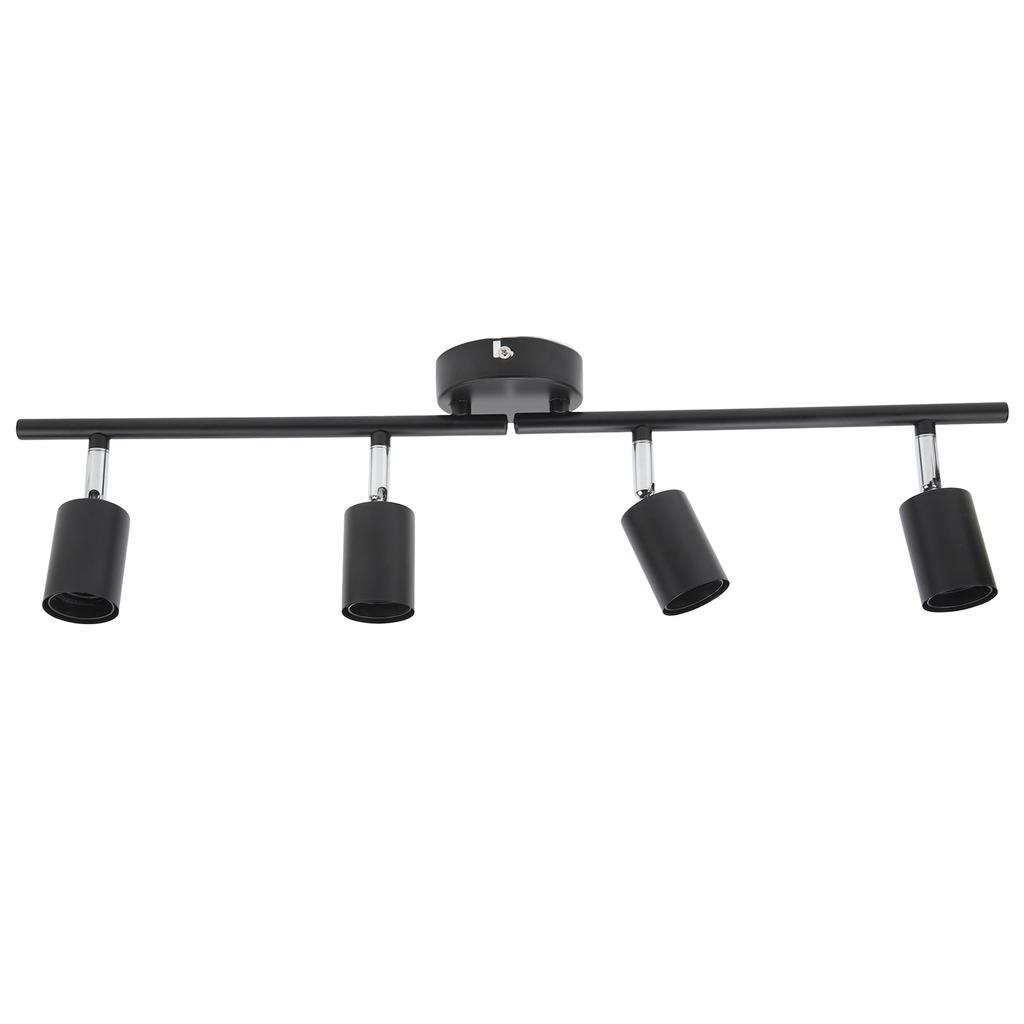 Tracking Lights Ceiling LED 4 60W Adjustable Angle Foldable Matte Black 4 Light Tracking Lighting for Bedroom Hotel