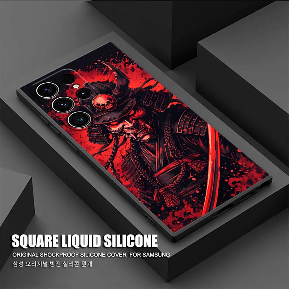 

Japanese Culture Oni Mask Samurai Phone Case For Samsung Galaxy S26 Ultra Cases S25 FE S24 S23 S21 Ultra S20 FE S22 Plus Cover Galaxy S22 Ultra