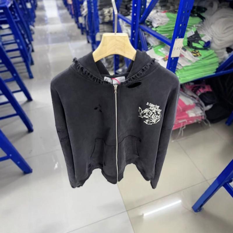 Unisex Oversized Distressed Washed Cotton Hoodie Streetwear Loose Fit Long Sleeve Pullover Fall