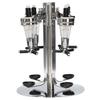 4 Köpfe 24*24*54 CM Rotierender Wein Saft Cocktail Spender Halter - intl Silber Silber Edelstahl Bar Butler