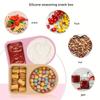 3er-Pack Silikon-Snackbehälter 2 Fächer Wiederverwendbare Snackle Box mit Deckeln für Snacks, Salatdressing & Meal Prep Lebensmittelaufbewahrung