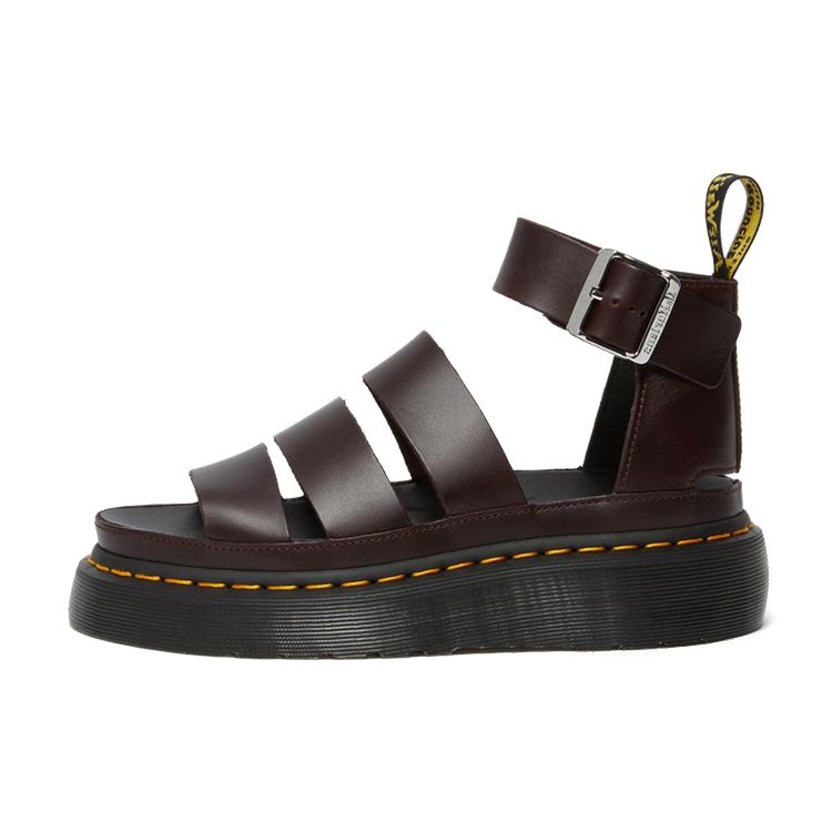 Dr. Martens Clarissa II Atlas Quad Leather Thick Sole Sport Sandals Women sandals Dark-Red 26684601 43