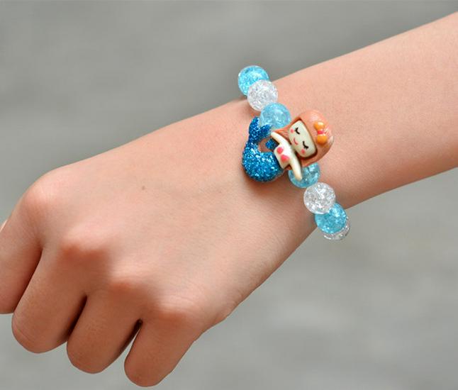 Cartoon Princess Girl's Ice & Snow Bracelet Gift Set for New Year & Birthday