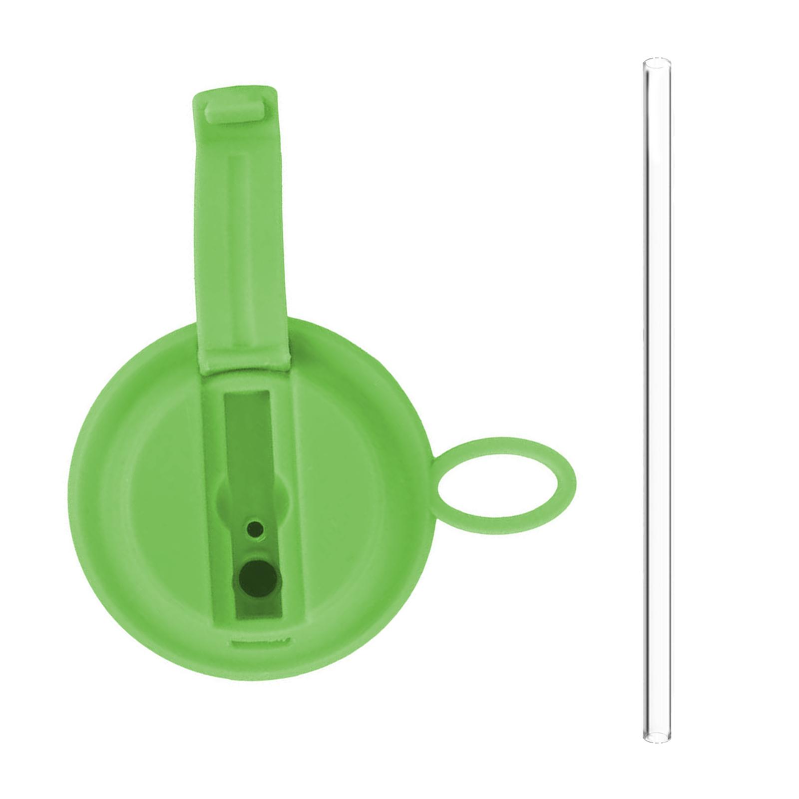 

Цветная силиконовая крышка для банки с газировкой и трубочкой, простая в использовании, герметичная крышка для банки с напитками, пивом и соком зелёный