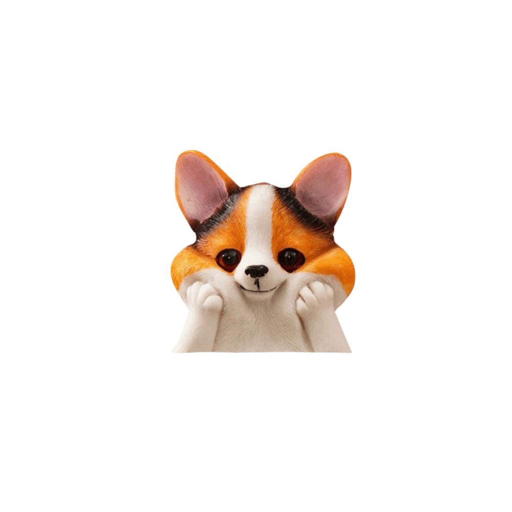 Resin 3D Dog Wall Decals Self-Adhesive Socket Sticker Home Decoration Switch Accessories Bedroom