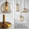 Nordic Industrial Glass Pendant Light for Cafe/Bar