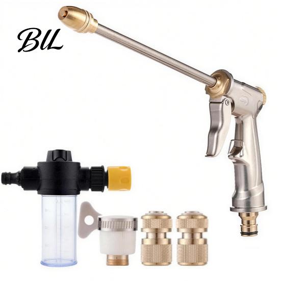 Washer Nozzle Cleaner High Pressure Household Car Wash Water with One-Click Multi Spray Modes Direct Fan All-Copper Leak-Proof Joints Foam Pot A