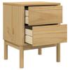 Nightstand Wax Brown 45 x 39 x 57 cm Solid Pine Wood