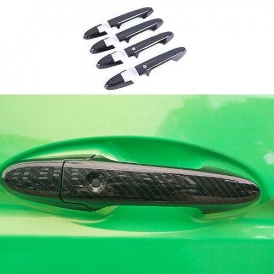 Exterior side door handle For Honda Fit Jazz carbon fiber cover trim 2014-2020