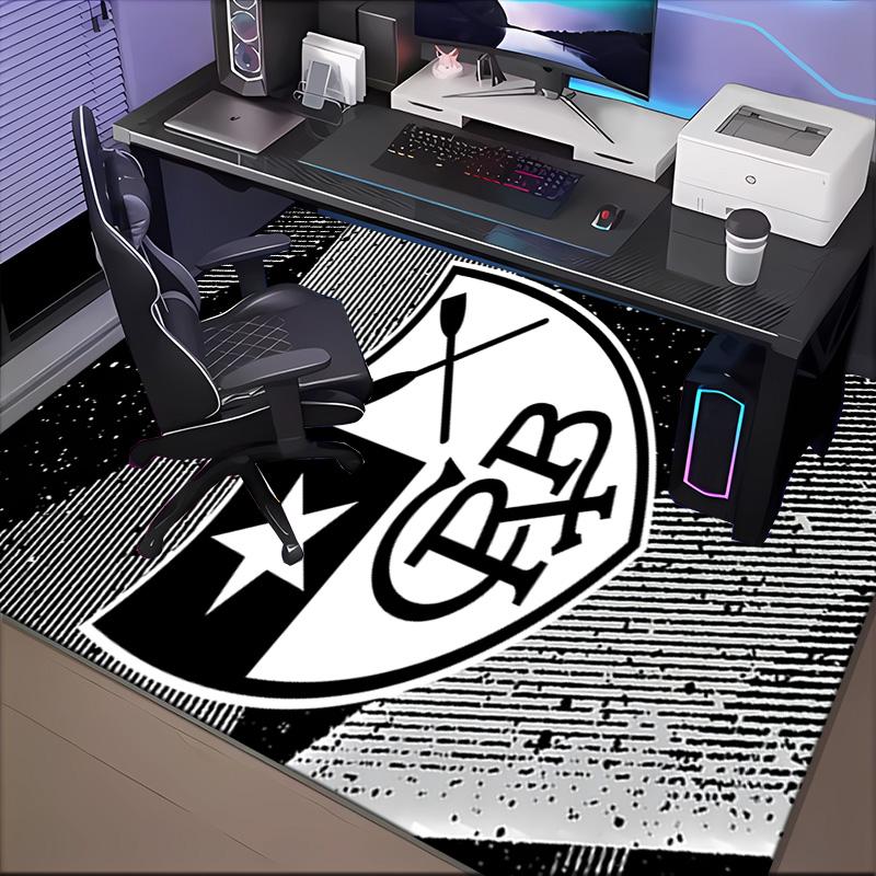 Shield With Star Emblem Printed Office Carpet Chair Cushion Entryway Rug, Rugs for Living Room, Bedroom Christmas gifts