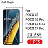 1 шт. Для POCO X7 X6 NEO PRO Скляний захисний екран Загартоване скло Плівка