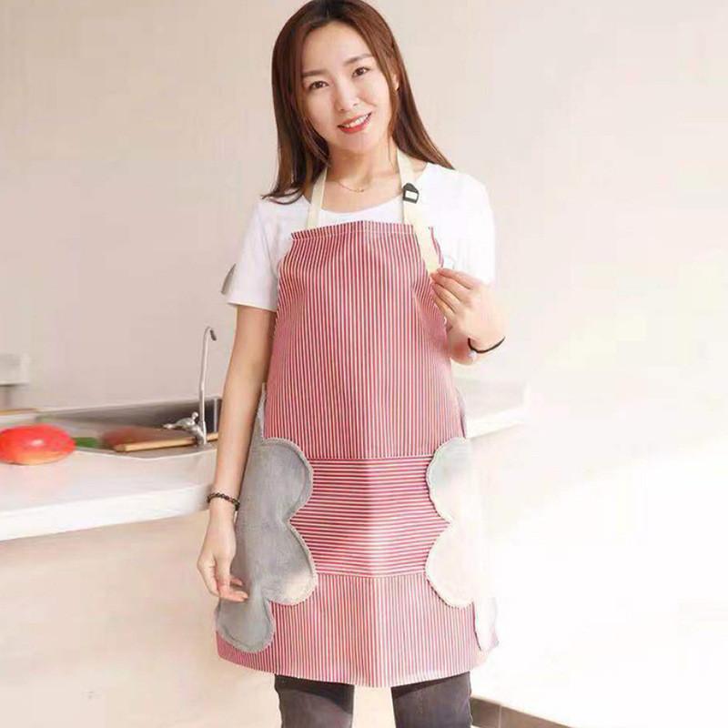 Resistant Stain Waterproof Hand Wiping Apron Sleeveless Adjustable Strap Neck