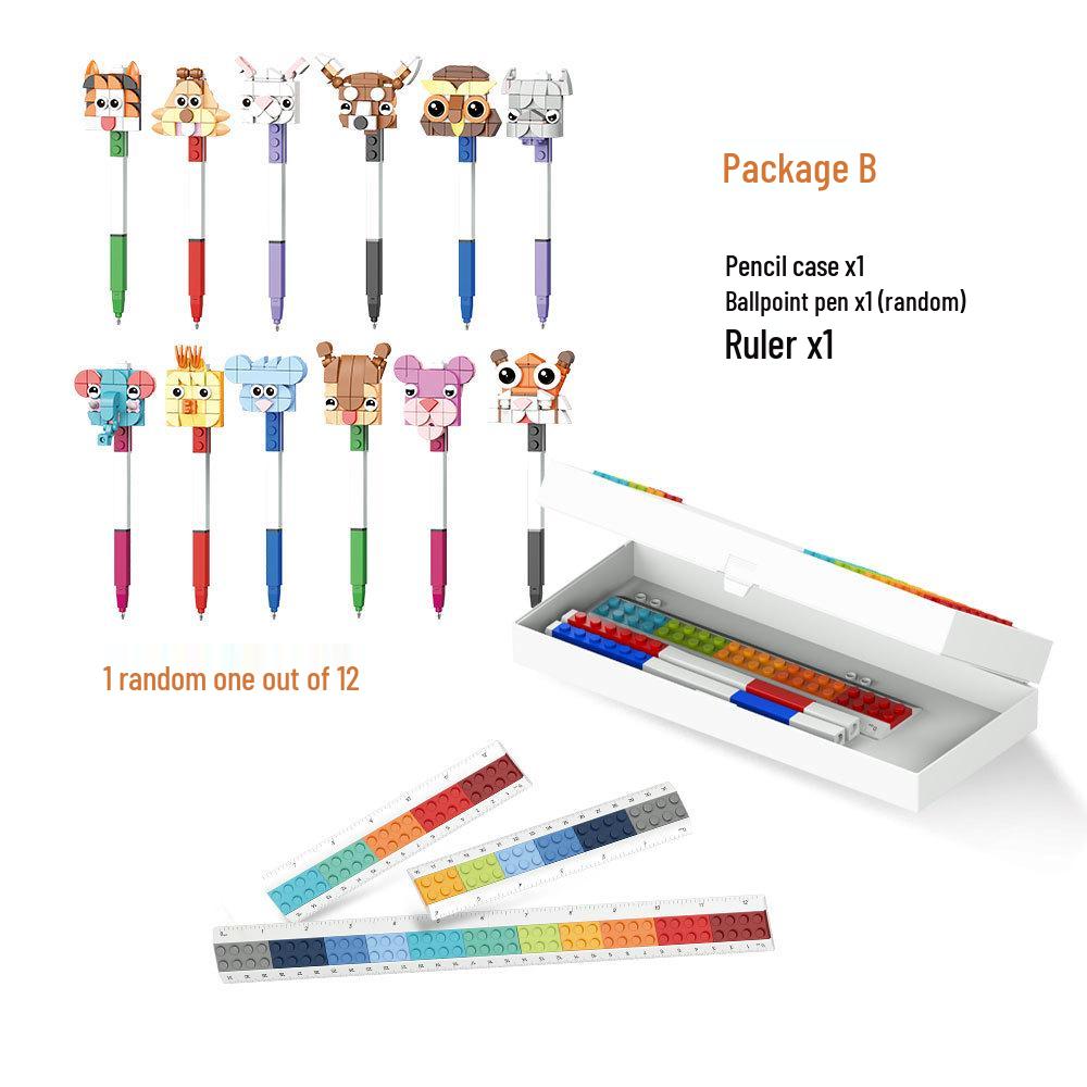 Creative DIY Building Blocks Pencil Case for Students - Educational Stationery for Boys & Girls, Great as Birthday Gifts or Giveaways