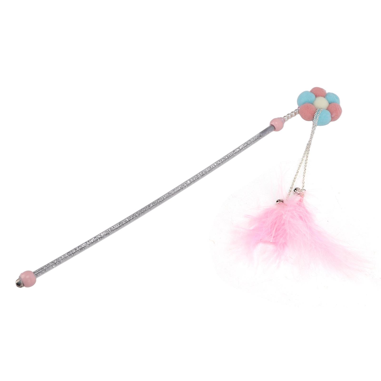 

Tassel Teaser Cat Toy Funny Cat Feather Toys with Bells for Cats Kitten Exercise Playing Type 1