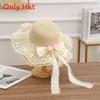 Korean Style Sun Hat With Bow Tie And Flowy Ribbon For Face Sunshade And Casual Wear