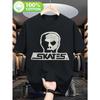 Herren Vintage Skateboard Grafik T-Shirt mit Schwarzem Totenkopf und Skateboard Design, Lockerer Schnitt für Streetwear, Maschinenwaschbar, Lässig, Outdoor