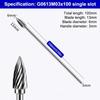 1/5PCS 3x6x100mm Long Single Cut Solid Carbide Rotary Burrs Set Rotary Tools Rotary Burrs Hard Alloy Rotary File Polishing Head