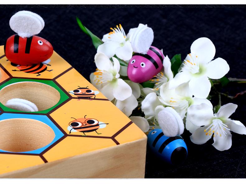 Montessori Beehive Game: Toddler Color Recognition & Development Toy for Boys (Ages 0-3)