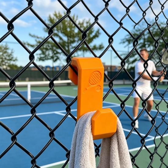 Umbra Studio Hook Up, 3D Printed Outdoor Tennis Hook, Waterproof Sun-Proof Strong Load-Bearing Design Click-in Fence for Hanging Water Bottles Sports