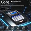 2x 5th Gen 1.2V Rechargeable Battery Set with Intelligent Light, 3300mAh, for Microphones