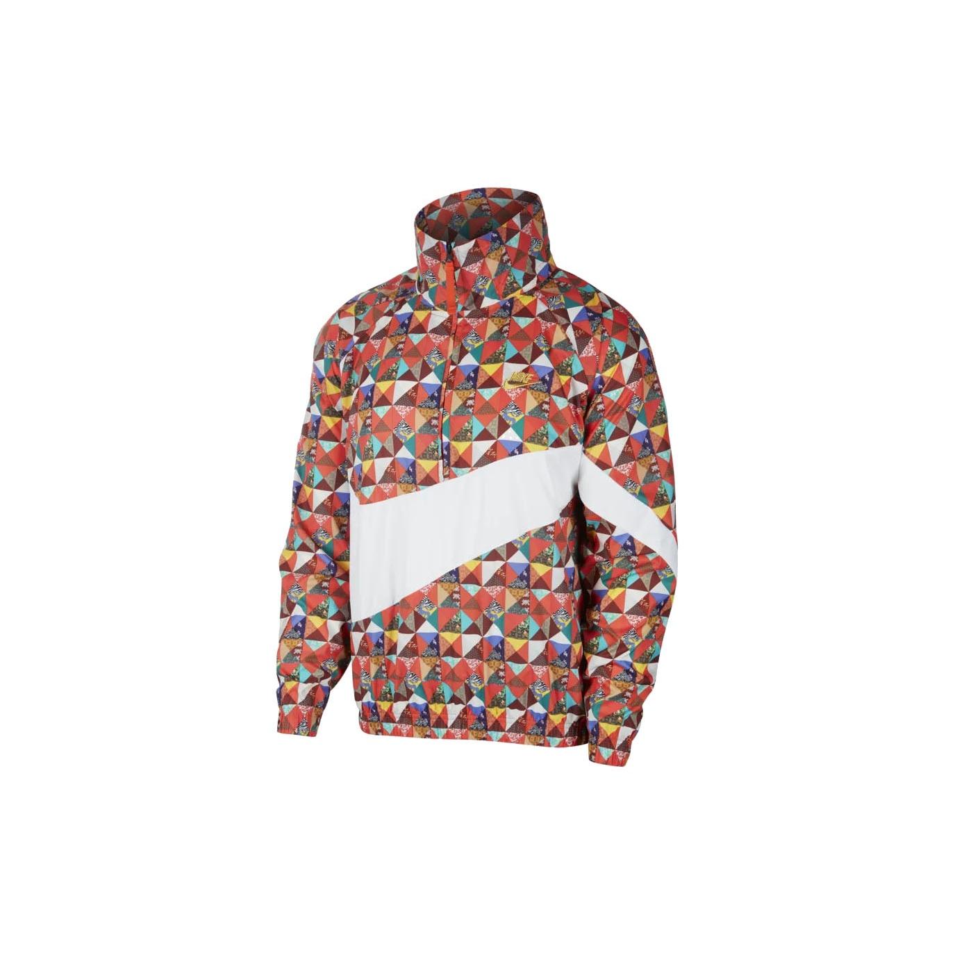 Nike Sportswear Printing Logo Half Zipper Stand Collar Jacket Men s CI7690-100 XXL