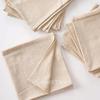 12 Stück 40x40cm Gewaschene Baumwolle Einfarbig Stoff Servietten Vintage Weich Langlebig Geschirrtücher Tischsets für Zuhause Küche Hochzeit Tischdekoration