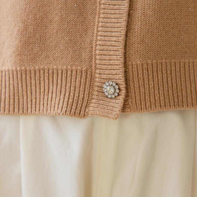 MOCANA Women's Long Sleeve V-Neck Cashmere Sweater