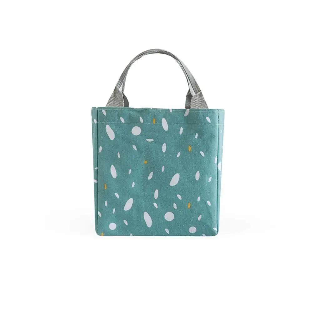 Oxford Cloth Insulated Lunch Bag Simple Large Capacity Portable Lunch Box Food Bags Women
