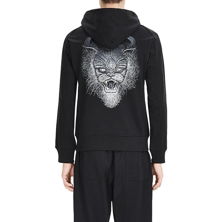 Y-3 Animal Print Back Hoodie Unisex Hoodie Black FP8925