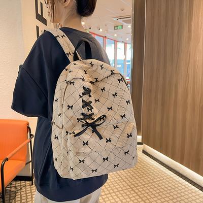 Studentenschultasche Damenrucksack Schleife Reiserucksack