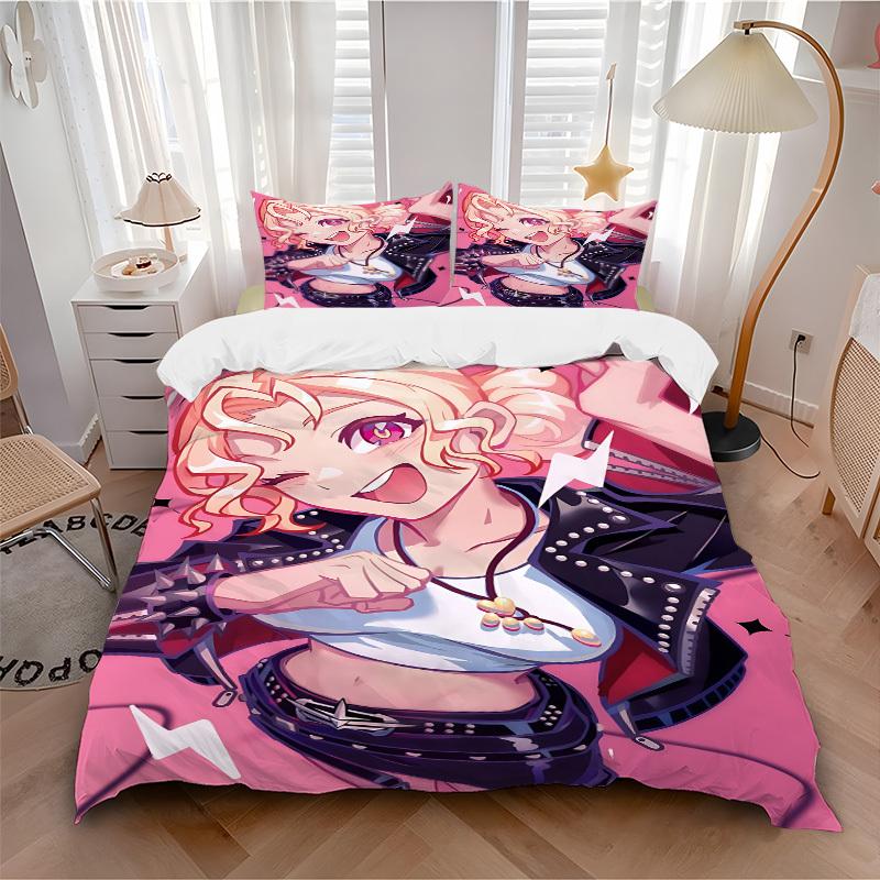 3pcs Punk Style Duvet Cover Set - Machine Washable, Includes 1 Duvet Cover and 2 Pillowcases, No Core Included, All-Season Home Decor for Do