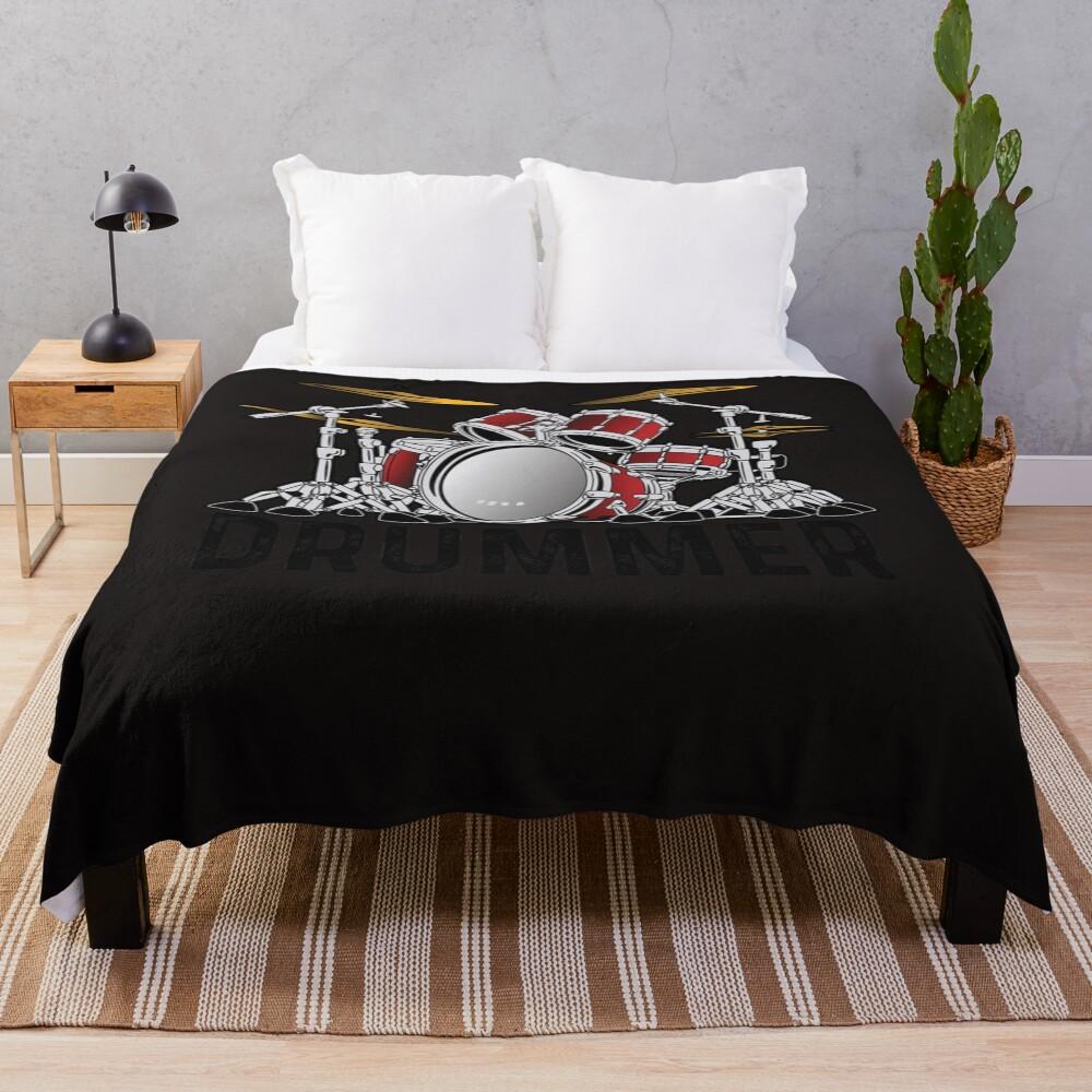 Cool Drummer Drum Lover Essential . Throw Blanket