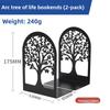 Metal Hollow Tree Bookend Lshaped Iron Desk Organizer For Kids And Students