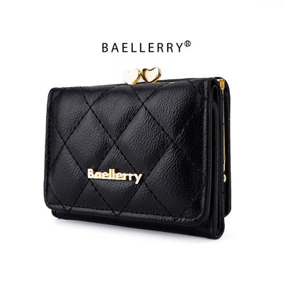 Fashion Short Wallets for Women Artificial Leather Tri-fold Purse Classic Card Holder Money Bags