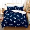 Marine Anchor Pattern Duvet Cover Set Fashion Bedding Set Ultra Soft Quilt Cover and Pillowcases for Boys Teens Boys Bedroom Man