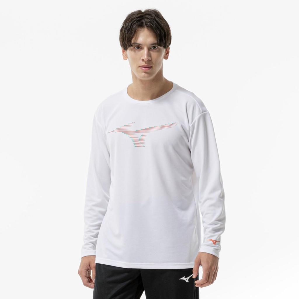 Wear Practice Shirt Easy To XS [Mizuno] Tennis/Badminton (Long Sleeve) - Move, Sweat-Wicking, Quick-Drying, 62JAD044, Unisex, White,